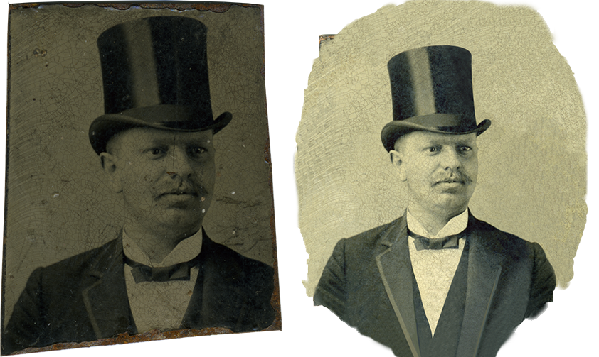 Photo Restoration Small Town Wisconsin